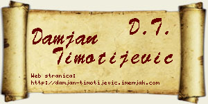 Damjan Timotijević vizit kartica